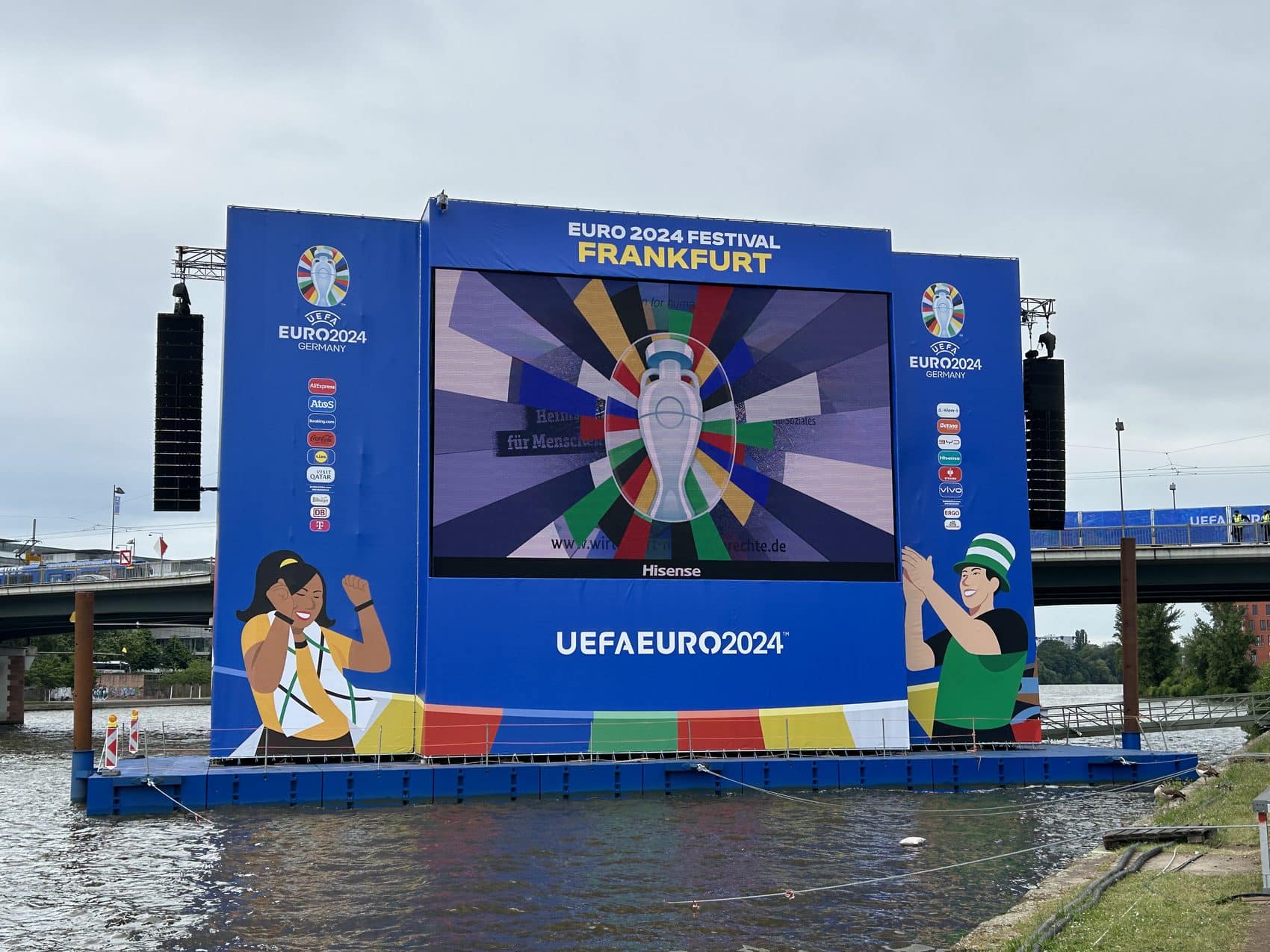 Fans at the Euro 2024 fan zone in Frankfurt